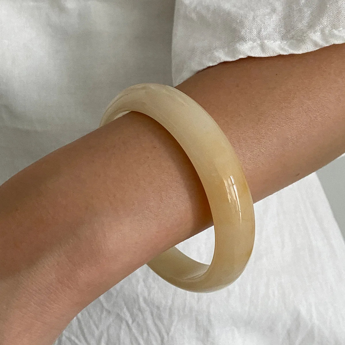 New Vintage Punk Green Beige Thick Resin Acrylic Bangle Geometric Irregular Wide Cuff Bangle Bracelet For Women Pulseras Jewelry