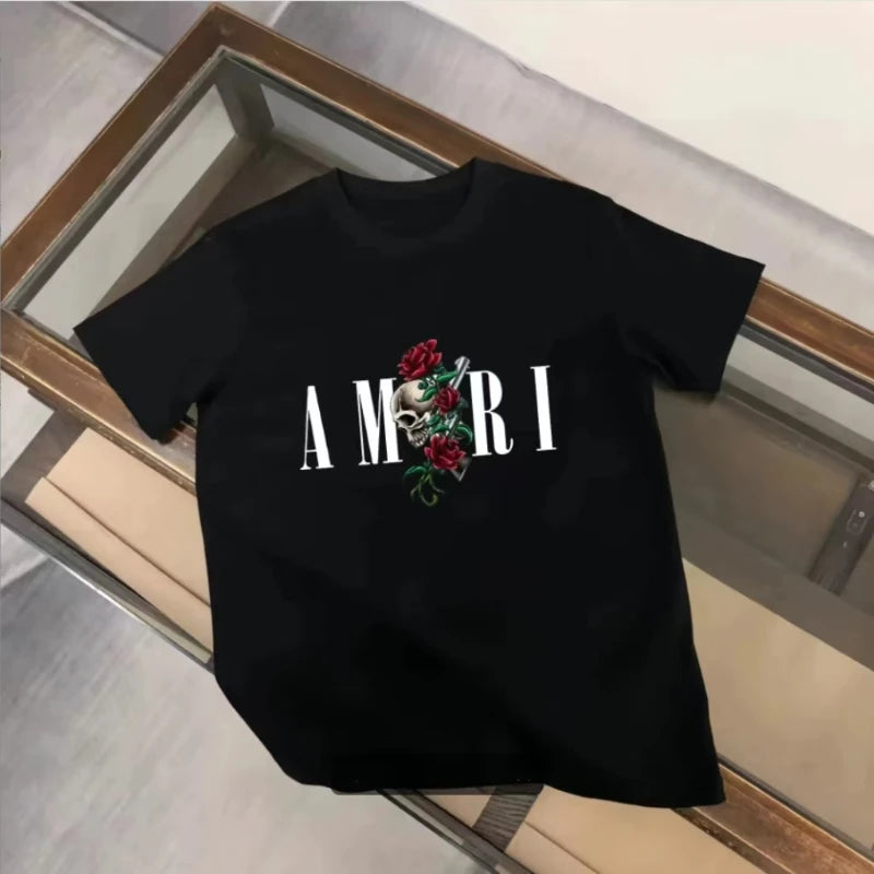 2025 Men's Summer Graphic Print Y2k T-shirt Man Woman Short Sleeved Tees Clothing Loose Pure Cotton Soft Tops Fashion