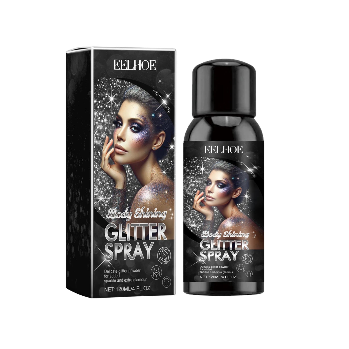 EELHOE Highlighter Powder Spray Body Liquid Highlight High Gloss Glitter For Face Body Makeup Shimmer Sparkle Powder Cosmetics