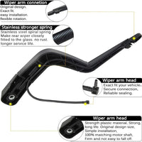 For Genuine 15276248 Window Wiper Arm Set-Replacement For GMC Acadia,Saturn Outlook 2007-2012, Rear Windshield Wiper Arm Blade A