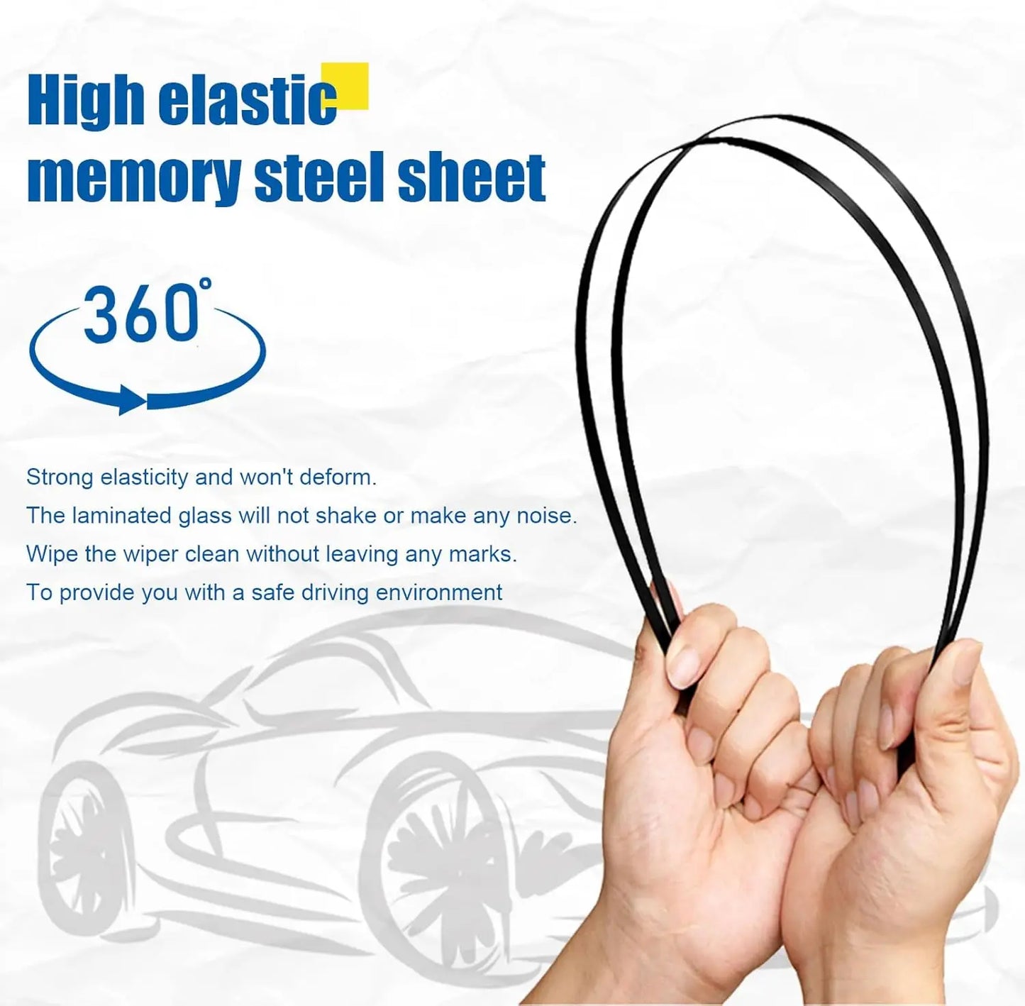 26"+16" Windshield Wipers With 10" Rear Wiper Blade Sets Automotive Replacement for Toyota Rav4 2013-2018,Easy For Installation