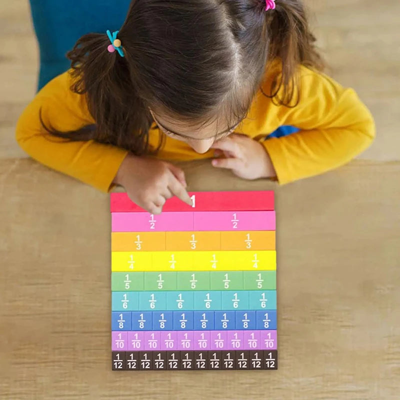 51Pcs Fraction Cubes Math Montessori Math Materials Teaching Aids Learn Fraction Equivalences Props For Kids Educational Early