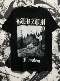 2025 Burzum band imported European and American retro metal band pure cotton men's and women's printed short-sleeved T-shirts