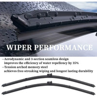 22+22 Windshield Wiper Blade Sets Replacement for Mercedes Benz C Class and GLC Class 20152020 W205 C205 A205 Original Factory