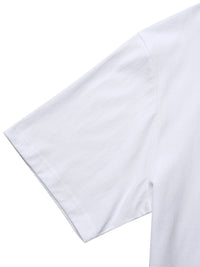 Men's 100% cotton T-shirt with backpack bear pattern casual and comfortable short sleeved round neck suitable for all seasons