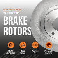 Brake Kit for 2015 2016 2017 2018 2019 Hyundai Sonata Tucson Kia Optima Cadenza w/MPB Rear Replacement Disc Brake Rotors and Cer
