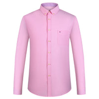 Men's Plaid Striped Oxford Long Sleeve Button-down Shirts with Pocket, Spring Fall 60% Cotton Versatile Casual Menswear Clothing
