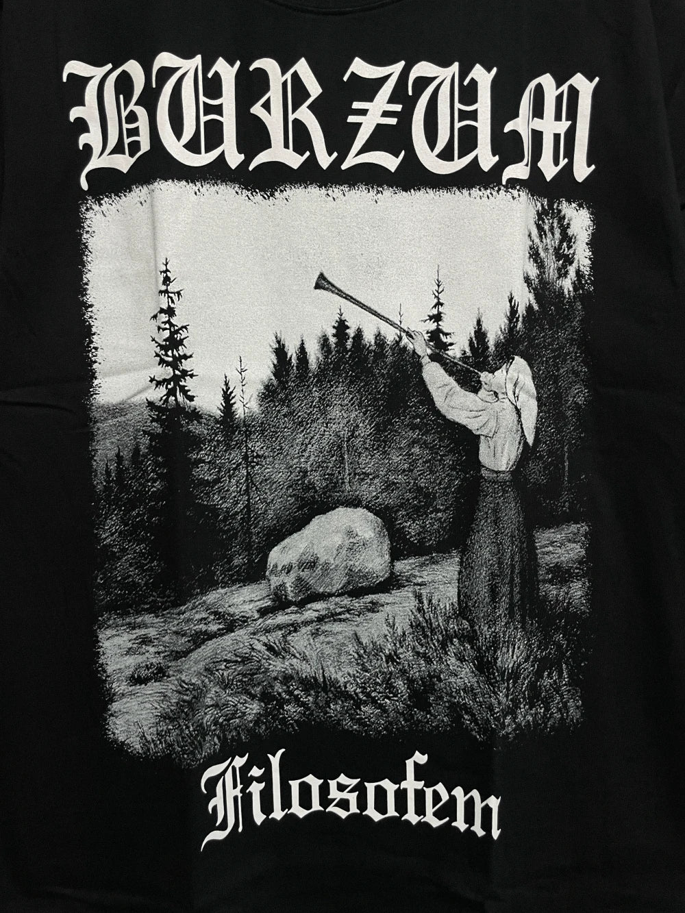 2025 Burzum band imported European and American retro metal band pure cotton men's and women's printed short-sleeved T-shirts
