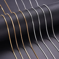 45/50/60/70cm Snake Chain Necklace Stainless Steel Necklaces For Women Men Accessories Vintage Jewelry Collares Hombre