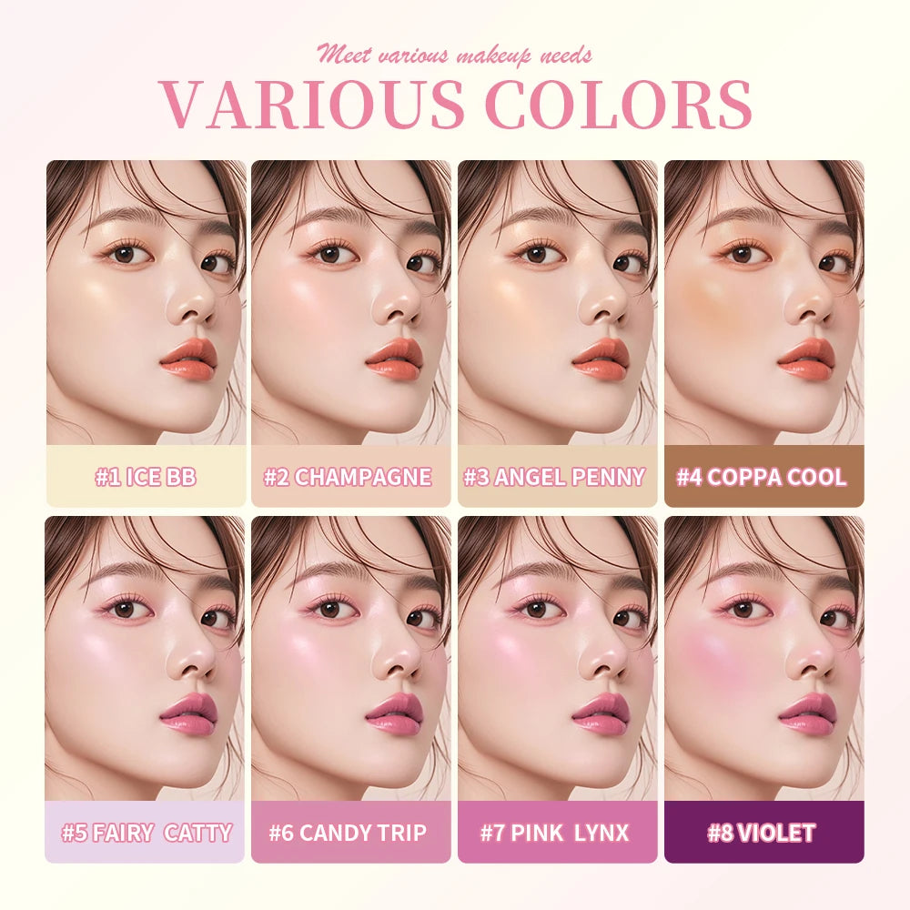8Colors Highlight/Brow/Blush Palett Enhance Facial Three-dimensional Makeup Shimmer Waterproof Makeup Tool Cosmetic