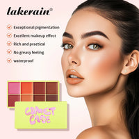8 Colors Blush Vivid Color Case Eyebrow Blush Highlighter Palette Matte Shimmer Finishes Shadow Tones Long-Lasting Cosmetics