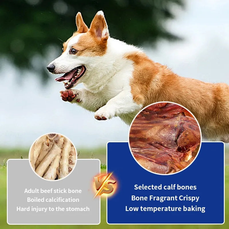 Pet Dog Snacks Crispy Beef Bone Stick Grinding Teeth Strengthening Delicious Nutritious Balanced Meat Flavorful Bone Pets Food