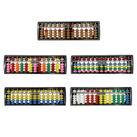 Portable Chinese13 Digits Column 5 Beads Colored Abacus Arithmetic Soroban Calculating Counting Math Learning Tool For Children