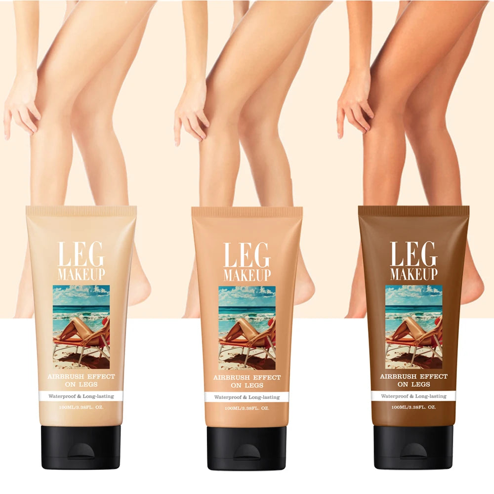 Leg Makeup Lotion Even Skin Tone Body Foundation 100ml Tan Waterproof Long Lasting Body Tanning Cream Medium Bronze Leg Makeup