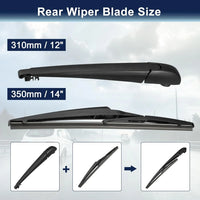 Rear Windshield Wiper Blade Arm Set Back Wiper Assembly for Jeep Cherokee KL 2014 2015 2016 2017 2018 2019 2020 2021 2022 2023