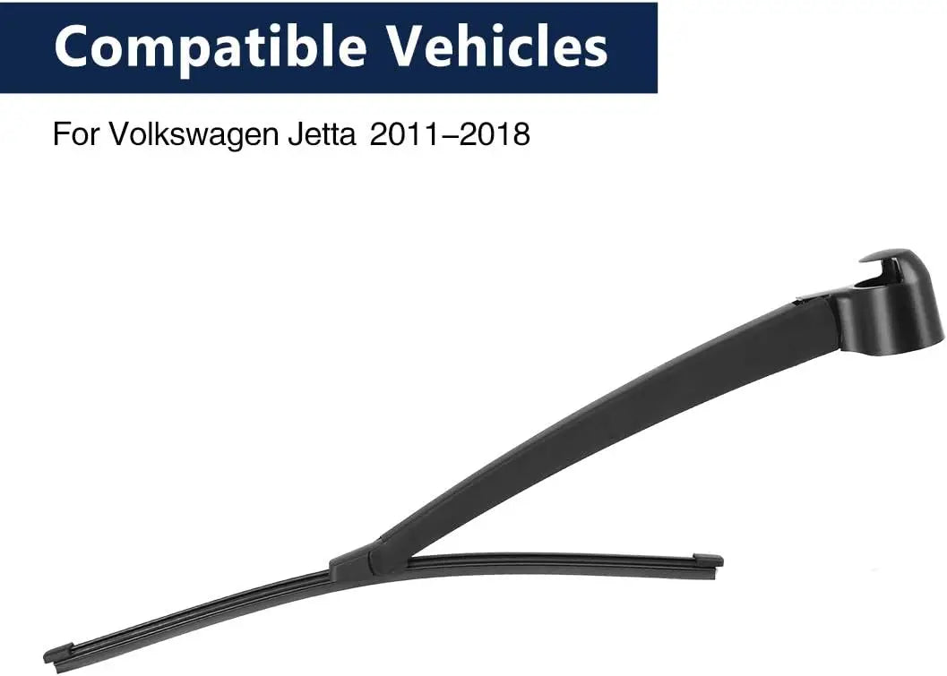 Rear Windshield Wiper Blade Arm Set 335mm 13 Inch for Volkswagen Jetta 2011 2012 2013 2014 2015 2016 2017 2018