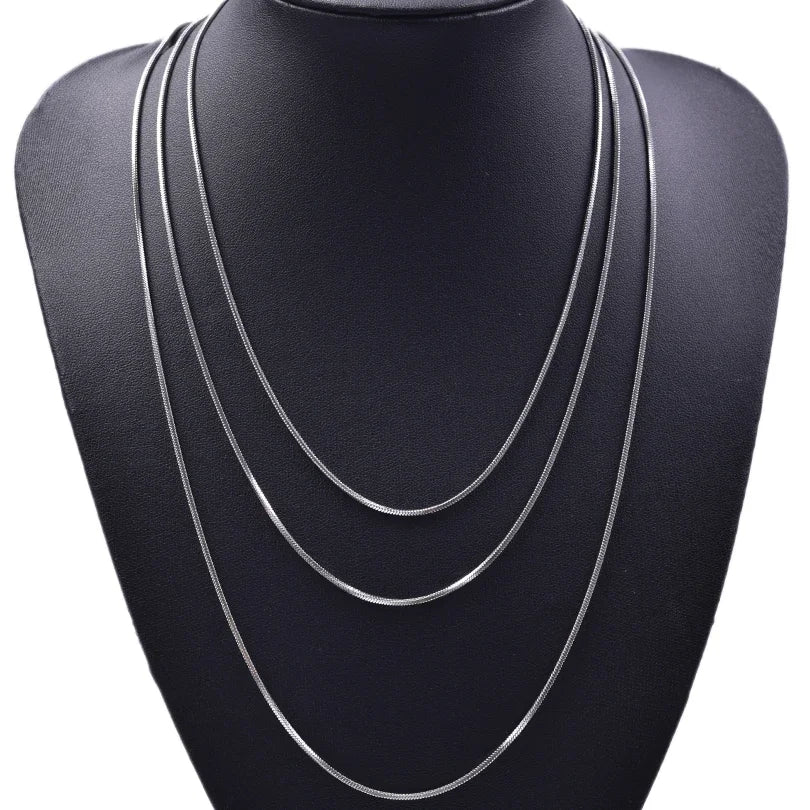 45/50/60/70cm Snake Chain Necklace Stainless Steel Necklaces For Women Men Accessories Vintage Jewelry Collares Hombre