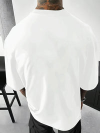 Men's cherry blossom pattern breathable polyester fiber mass casual T-shirt comfortable and breathable summer casual clothing