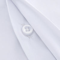 Men's Formal Long Sleeve Dressy Shirt Covered Buttons Front Placket Fits Comfortably French Cuffs Shirts Random Metal Cufflinks