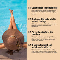 Leg Makeup Lotion Even Skin Tone Body Foundation 100ml Tan Waterproof Long Lasting Body Tanning Cream Medium Bronze Leg Makeup