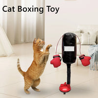 Cat Boxing Toy Interactive Game Teaser Boxing Toys Cats Punching Bag Creativity Home Portable Pet Dog Training Tools Mini  Gym