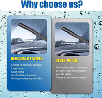 26"+16" Windshield Wipers With 10" Rear Wiper Blade Sets Automotive Replacement for Toyota Rav4 2013-2018,Easy For Installation