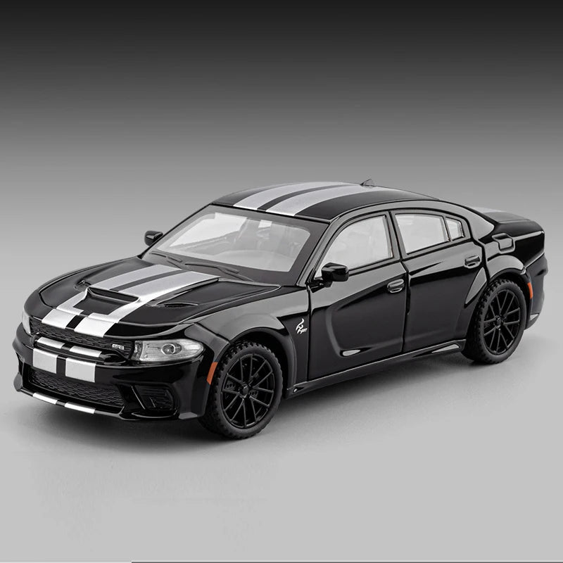 1/32 Scale Realistic Alloy Dodge Charger Car Model Toy, With Lights, Sounds And Pull - Back Function, Ideal Birthday & Christmas Gift For Boys And Girls, Suitable For Ages