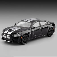 1/32 Scale Realistic Alloy Dodge Charger Car Model Toy, With Lights, Sounds And Pull - Back Function, Ideal Birthday & Christmas Gift For Boys And Girls, Suitable For Ages
