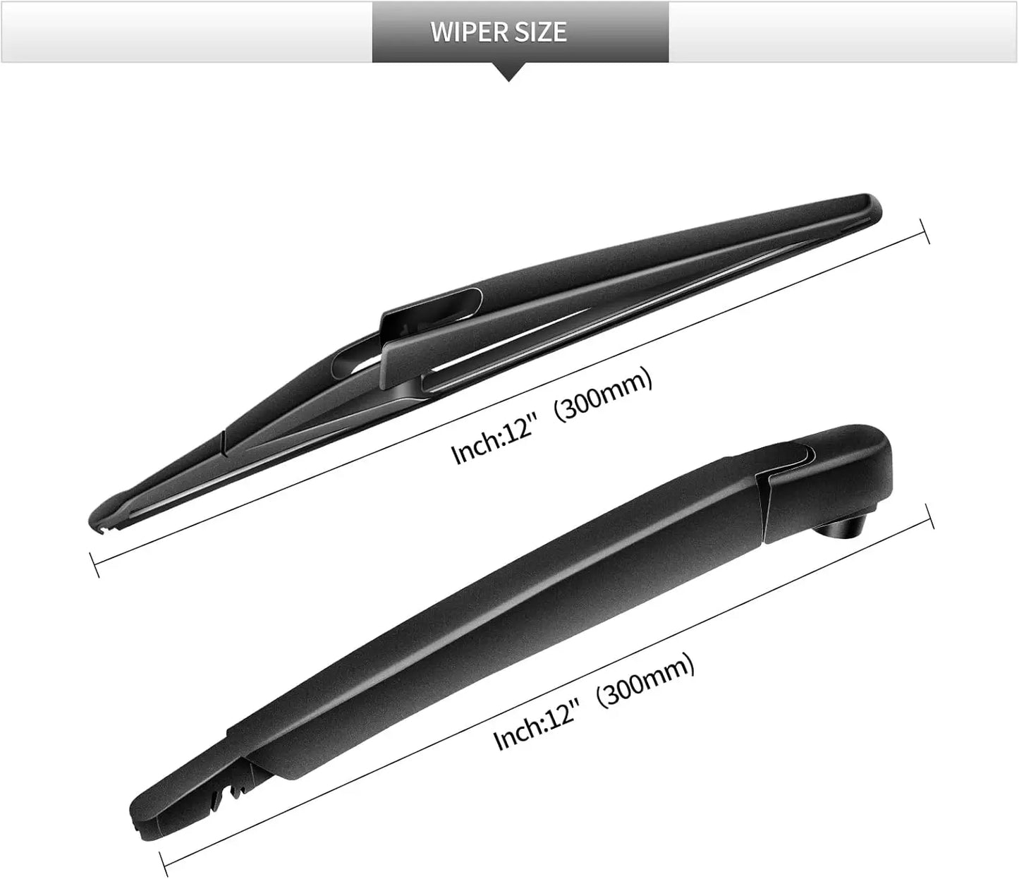 Rear Wiper Blade Assembly for Nissan Pathfinder 2013 2014 2015 2016 2017 2018 2019 2020– Back Windshield  Replacement Set