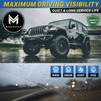 Patented OEM Carbon Fiber Windshield Wipers Blades 16"+16" | Fits Jeep Wrangler Gladiator 2018-2025 | Front Automotive Replaceme