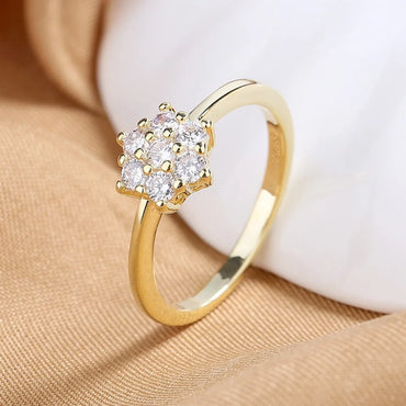 Pink Diamond Women's Wedding Ring, High-end Colored Zircon Ring, Creative Hand Jewelry