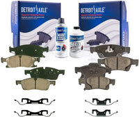 Brake Pads for Jeep 2011-2016 Grand Cherokee 2011-2020 Dodge Durango, Ceramic Brakes Pads Front & Rear Replacement