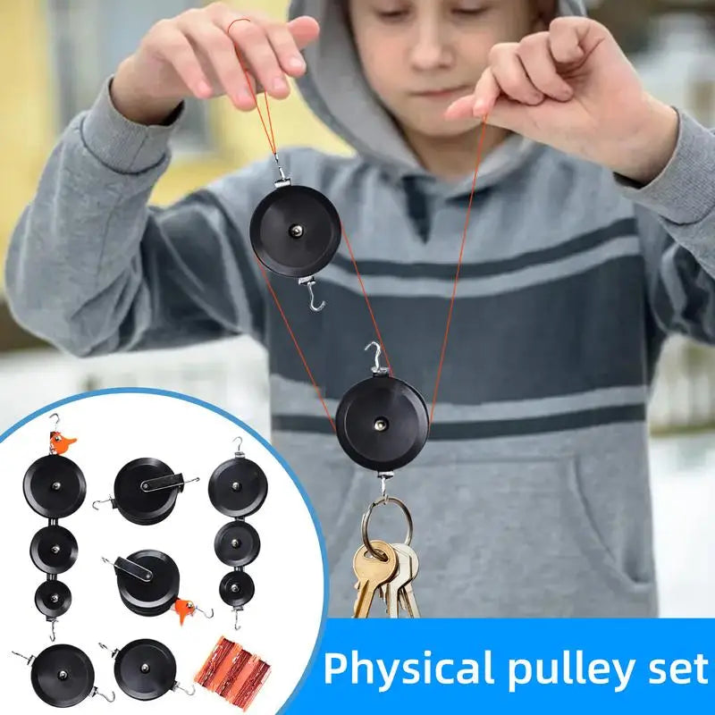 Pulley System for Kids Interactive Kids Pulley System Science Experiments Supplies Sturdy Lab Science Kits Physics Learning Tool