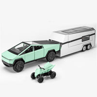 Boy Toy Pickup Truck 1/24Mars Pickup Diecast Metal Model Car, Camper RVMotorhome Toys, With Sound and Light Pull Back, Kids Birt