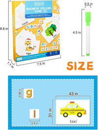 Letters and Numbers Set for Toddlers, 52Pcs Refrigerator Alphabet Magnets for Kids- Early Education Toy with English Cardboard P