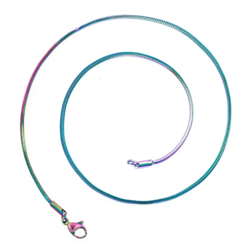 45/50/60/70cm Snake Chain Necklace Stainless Steel Necklaces For Women Men Accessories Vintage Jewelry Collares Hombre