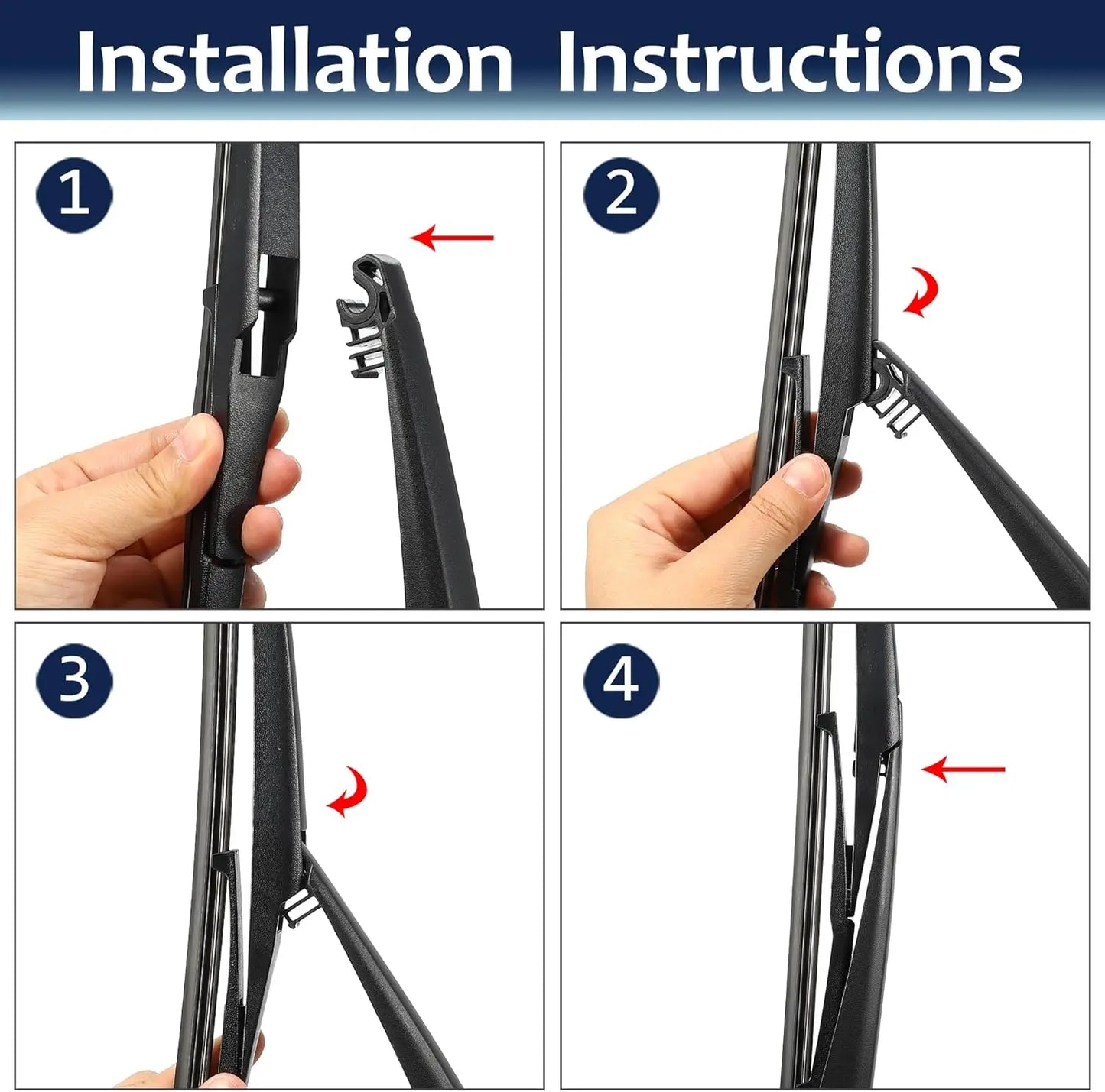 Rear Windshield Wiper Blade Arm Set Back Wiper Assembly for Jeep Cherokee KL 2014 2015 2016 2017 2018 2019 2020 2021 2022 2023