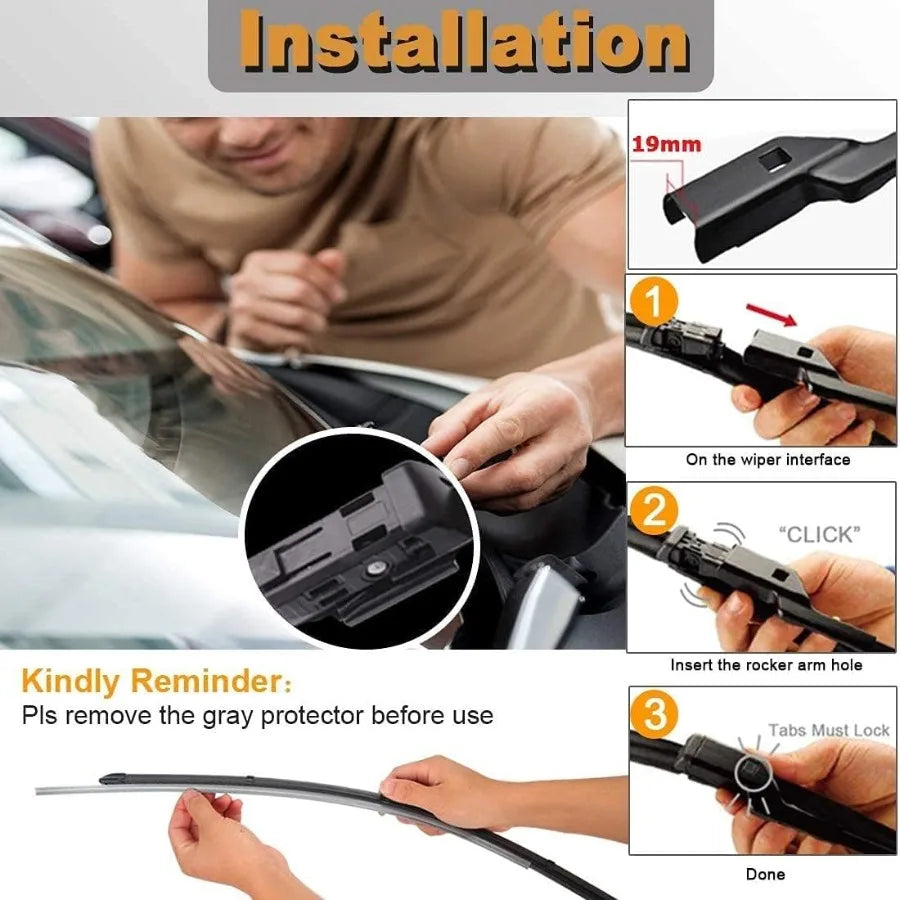 22+22 Windshield Wiper Blade Sets Replacement for Mercedes Benz C Class and GLC Class 20152020 W205 C205 A205 Original Factory