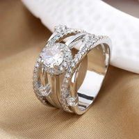 Pink Diamond Women's Wedding Ring, High-end Colored Zircon Ring, Creative Hand Jewelry