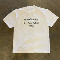 Summer Fashion Trend Luxury Brand Letter Printed T-shirt Men's and Women's Cotton T-shirt Short Sleeved T-shirt Unisex Top