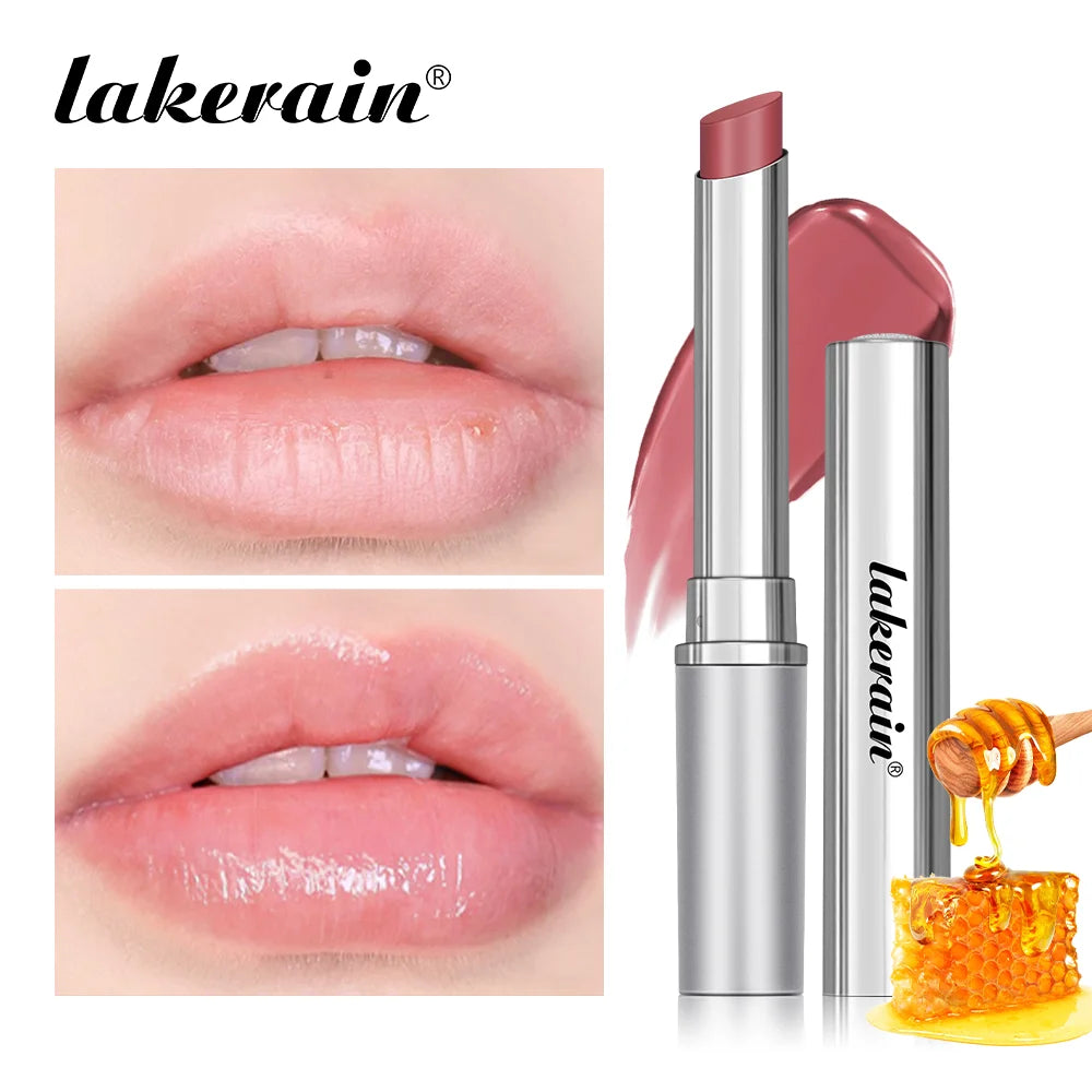 Lakerain Pink Honey Lip Balm Lipstick Natural Color Creamy Texture Long Lasting Moisturizing  Nourishing Lip Care Gloss Cosmetic